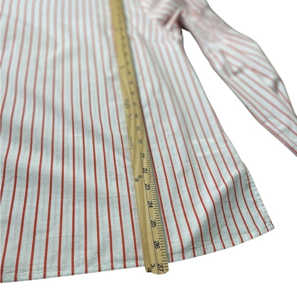 Michael Kors White and Orange Ruched Bell Sleeve Blouse - Picture 8 of 8